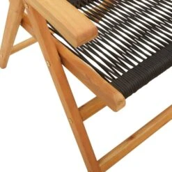 VidaXL- Tuinstoelen - Zwart - Massief Acaciahout En Polypropeen - 2 Stuks -VIDAXL Winkel 43dee7241b3b48ba82ff7122b026dd42