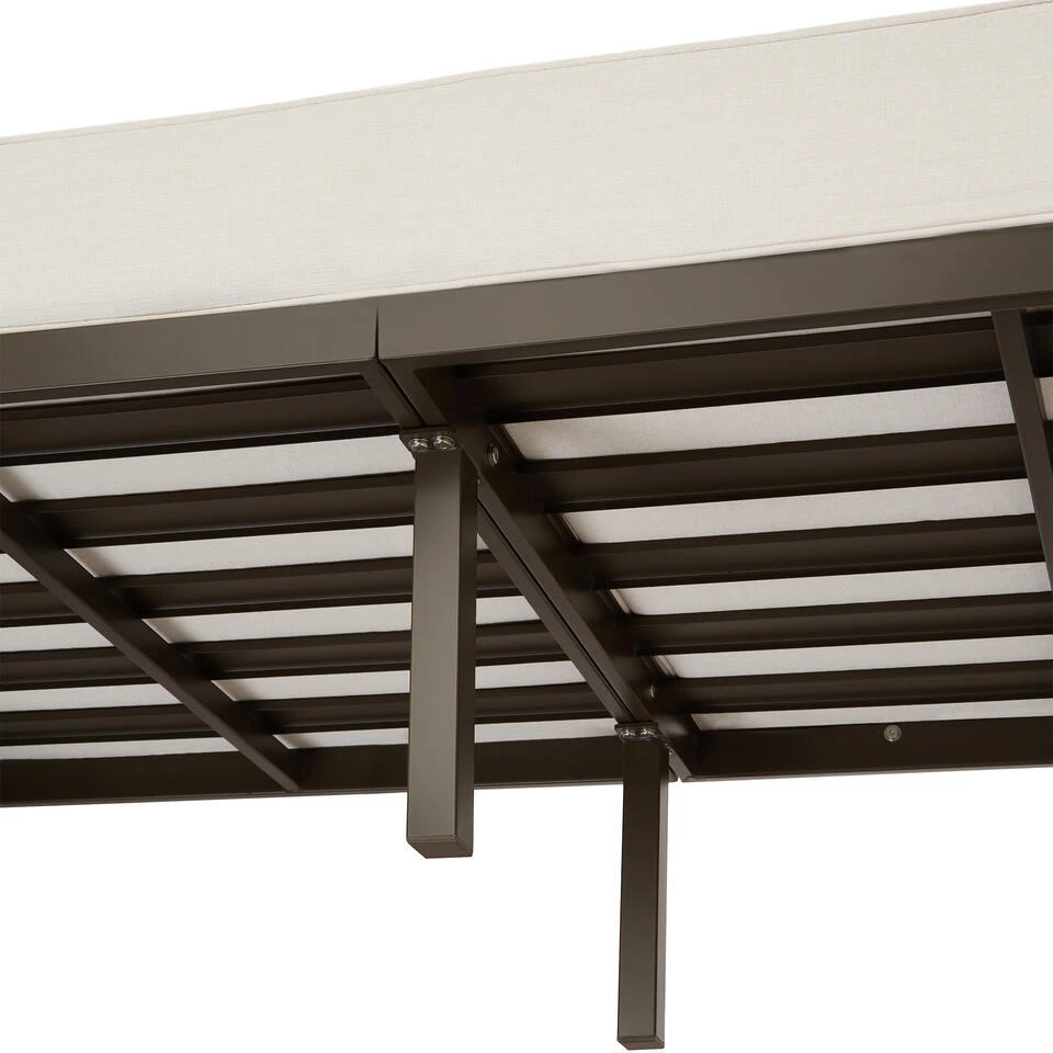 Tectake - Tuin-loungebank Comosa, 3-zits, XXL Kussens, Bruin / Beige 7 Tectake - Tuin-loungebank Comosa, 3-zits, XXL Kussens, Bruin / Beige - Afbeelding 7