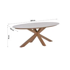 Scotland Tafel - 230x115 Cm - Light Teaklook - Centostone Napoli Sand -VIDAXL Winkel 463cc177047b462c97c796ce1b245cc0