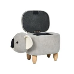Beliani Dierenhocker COALA - Grijs Fluweel -VIDAXL Winkel 4695b7a3cdc44e248cb6c26b5c2fd422