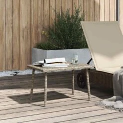 VidaXL - Tuin Salontafel - Grijs - Poly Rattan - 60 X 40 X 37 Cm -VIDAXL Winkel 46c40d9e9c7a4de3952ec8a42660a3ec