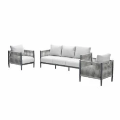 Diamo Loungeset - 3-delig - Carbon Black - Grey Sand - Valley Sand -VIDAXL Winkel 47c64366499f41b89141e3fb442f1c02