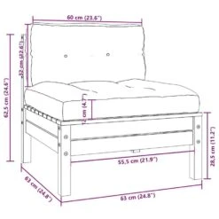 VidaXL - Loungeset - Wit - Grenenhout - 3 Stuks - Met Kussens -VIDAXL Winkel 47d5be1ed5e949dfb754930dc80b18ee