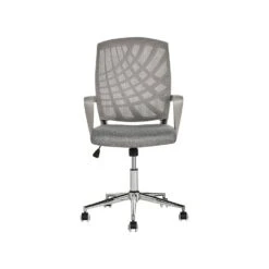 Beliani Bureaustoel BONNY - Grijs Polyester -VIDAXL Winkel 4801c24ce61a48beb44cfd2c4f96bf7b