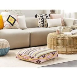 Beliani Poef MAPLE - Multicolor Katoen -VIDAXL Winkel 484990edeec04b20a20ca18c2b93a253