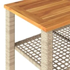 VidaXL - Salontafel Met Opbergruimte - Beige - Poly Rattan En Hout - 70x38x42 Cm -VIDAXL Winkel 4850ae4a9bae4009ae6f67e13937e165