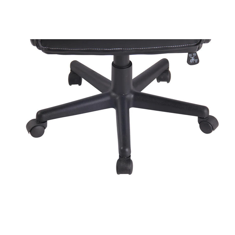 CLP Bureaustoel Elbing Zwart Frame - Kunstleer - Zwart/geel 8 CLP Bureaustoel Elbing Zwart Frame - Kunstleer - Zwart/geel - Afbeelding 8