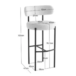 Set Van 2 Metalen Barkrukken Met Witte Lussen -VIDAXL Winkel 48b98c452b234f2f9631dabebd35e25c