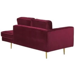MIRAMAS - Chaise Longue - Rood - Linkerzijde - Fluweel -VIDAXL Winkel 48c3e6ee84774a43997f8c15c13dd849