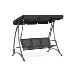 Beliani Schommelbank BOGART - Zwart Mesh -VIDAXL Winkel 48ce20f3c94f406f8ad242f1047a7ae6