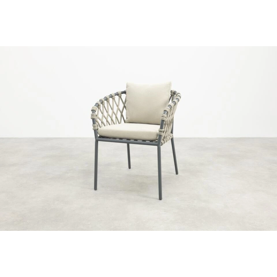 Sara Tuinstoel - Rope/Antraciet 2 Sara Tuinstoel - Rope/Antraciet - Afbeelding 2