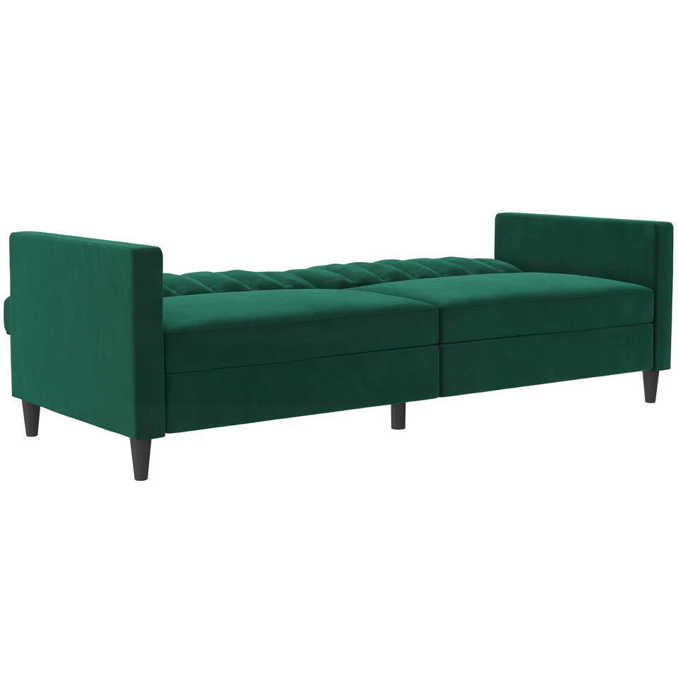 Celine - 3-zits Slaapbank In Donkergroen Fluweel 3 Celine - 3-zits Slaapbank In Donkergroen Fluweel - Afbeelding 3