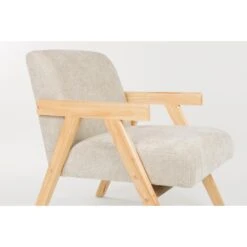 Housecraft Living Panadero Fauteuil Met Armleuning Hout Naturel/ Beige -VIDAXL Winkel 49ee6eb0365f420f9d7044a93a1bfe7d