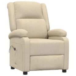 VidaXL Fauteuil Verstelbaar Elektrisch Stof Crèmekleurig -VIDAXL Winkel 4a154fbd3c7f4c2a98dec5b226093e94