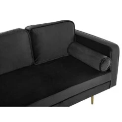 MIRAMAS - Chaise Longue - Zwart - Rechterzijde - Fluweel -VIDAXL Winkel 4a81b84bbf1a45838f7e550f46e5a54f