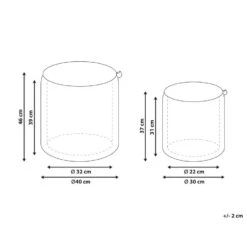 BEREA - Poef Set Van 2 - Lichtbruin - Bouclé -VIDAXL Winkel 4a99a02100144e2f951bbd5d75757bd0
