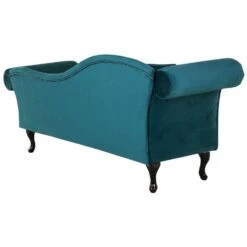 LATTES - Chaise Longue - Blauw - Linkerzijde - Fluweel -VIDAXL Winkel 4ae8e45df3334937886b88b145ed8f70