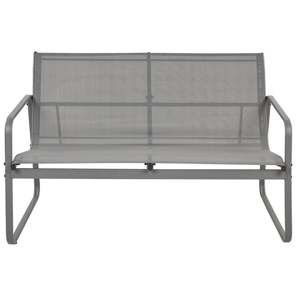 BARREA - Loungeset 4-zits - Grijs - Metaal 11 BARREA - Loungeset 4-zits - Grijs - Metaal - Afbeelding 11