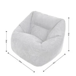 Icon Zitzack Morgan - Corduroy Zitzakfauteuil - Grijs -VIDAXL Winkel 4bcd3721556c469ca71d57078ddb87ca 5