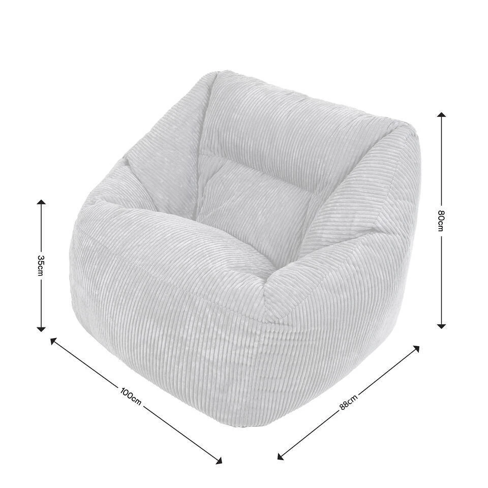 Icon Zitzack Natalia - Fluwelen Zitzakfauteuil - Houtskool 6 Icon Zitzack Natalia - Fluwelen Zitzakfauteuil - Houtskool - Afbeelding 6