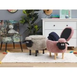 SHEEP - Hocker - Roze - Polyester -VIDAXL Winkel 4c9b05f3bc434943b72064fddc5f8cb0