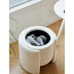 Pouf Met Witte Krullen In Scandinavische Stijl -VIDAXL Winkel 4cfa7a7ad0e34b1bbcb968ebab574afc