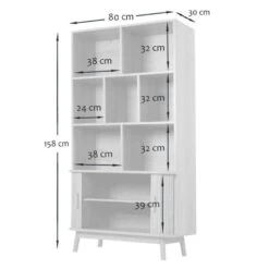 CALICOSY - Boekenkast ERNEST - Licht Hout - 157,5x80x40 Cm -VIDAXL Winkel 4d2c79a78d004ae082ede41ab4b777b8