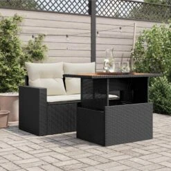 VidaXL - Tuintafel - Zwart - Poly Rattan En Acaciahout - 100x55x73 Cm -VIDAXL Winkel 4d561fec096141bbaf3ce9bf5ba1782f