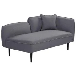 CHEVANNES - Chaise Longue - Donkergrijs - Bouclé -VIDAXL Winkel 4d8a81d066a442b08db7999c4ec1ad77