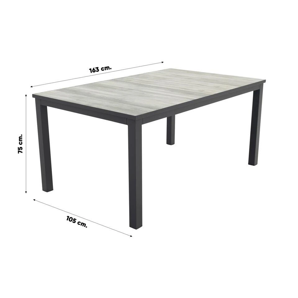Hartman Comino Dining Tuintafel 163x105 Cm. - Keramiek/Grijs 10 Hartman Comino Dining Tuintafel 163x105 Cm. - Keramiek/Grijs - Afbeelding 10