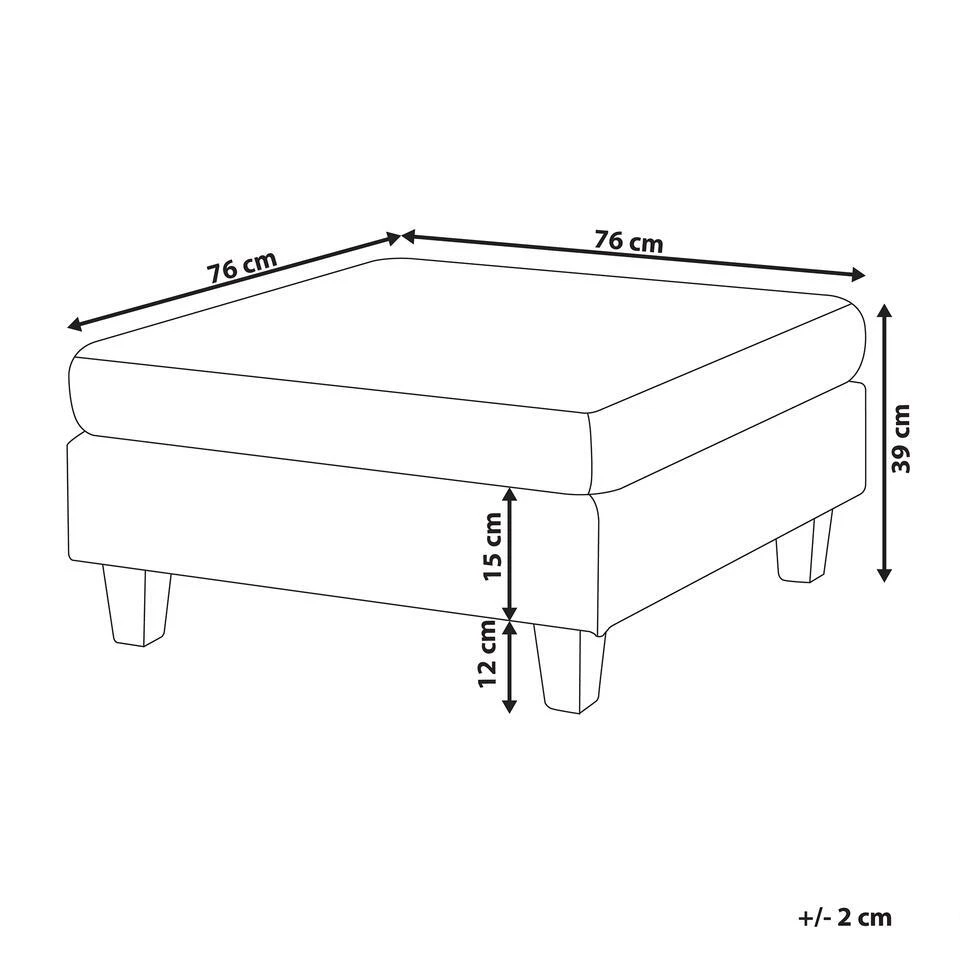 UNSTAD - Hocker - Donkergroen - Polyester 4 UNSTAD - Hocker - Donkergroen - Polyester - Afbeelding 4
