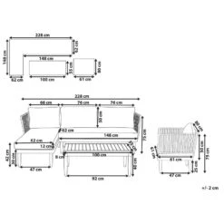 CREMONA - Loungeset Voor 4 - Lichte Houtkleur - Acaciahout -VIDAXL Winkel 4e325be757ec490ab3e8bdf70a551629