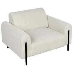 ASKIM - Fauteuil - Wit - Corduroy -VIDAXL Winkel 4ec020a5ac4143d7ba0436b687463bb8
