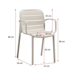 Stapelstoel Nice - Kunststof/zand -VIDAXL Winkel 50101146 9096