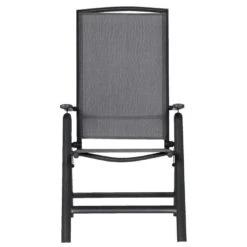 Terrasstoel Cannes 7-standen - Mat Grijs -VIDAXL Winkel 50105025 0100