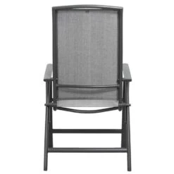 Terrasstoel Cannes 7-standen - Mat Grijs -VIDAXL Winkel 50105025 0900