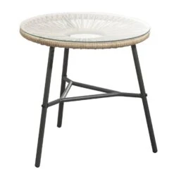 Bijzettafel Formentera - Naturel/antraciet - 50xØ50 Cm 5 Bijzettafel Formentera - Naturel/antraciet - 50xØ50 Cm -VIDAXL Winkel 50155168 0300