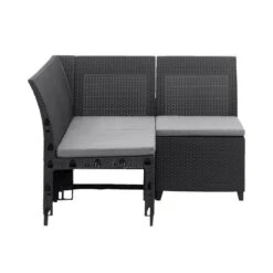 Keter Hoekelement Emma 3-zits Incl. Kussens - Antraciet -VIDAXL Winkel 50201003 0100