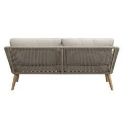 Loungebank Nant - Wicker/acacia Taupe - 87x170x67 Cm - Incl. Kussens -VIDAXL Winkel 50203110 0900