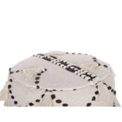 Beliani Hocker THONDI - Beige Katoen -VIDAXL Winkel 5039874713a54917a98e2fec6befcf4d