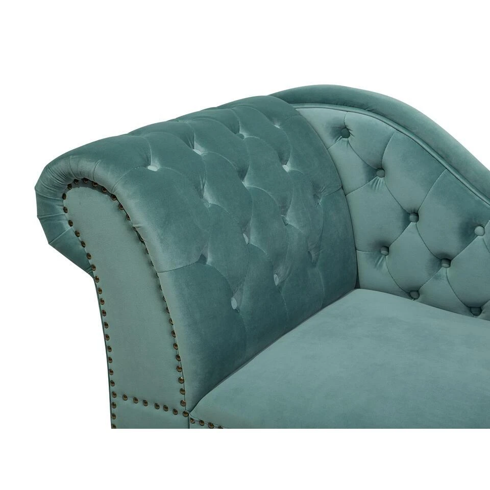 NIMES - Chaise Longue - Mintgroen - Linkerzijde - Fluweel 8 NIMES - Chaise Longue - Mintgroen - Linkerzijde - Fluweel - Afbeelding 8