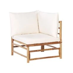 CERRETO - Loungeset 4-zits - Wit - Bamboehout -VIDAXL Winkel 50a73fc3f4154a9c827f86df155caa65