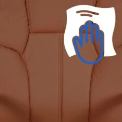 CLP Bureaustoel XXL Xanthos Chroom Frame - Kunstleer - Licht Bruin -VIDAXL Winkel 5111c960d9494824b7e8f47acc5d5793