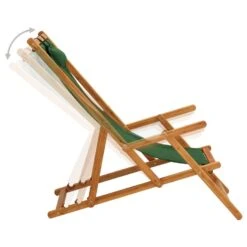 VidaXL Strandstoel Inklapbaar Massief Eucalyptushout En Stof Groen -VIDAXL Winkel 52176732a4634335af09567f9555780c