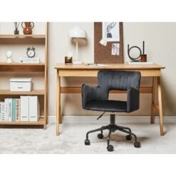 Beliani Bureaustoel SANILAC - Zwart Fluweel 5 Beliani Bureaustoel SANILAC - Zwart Fluweel -VIDAXL Winkel 525149397c4d4d5ab5f7e5bc2c78f1a4