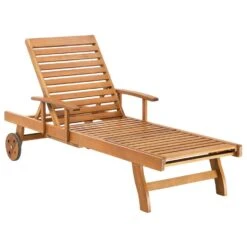 JAVA PREMIUM - Tuinligstoel - Lichtbruin/Taupe - Acaciahout -VIDAXL Winkel 5259188b647a46aebd4a459a8570ae73