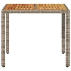 VidaXL - Tuintafel - Grijs - Poly Rattan - 90 X 90 X 75 Cm -VIDAXL Winkel 5278deaf78f8463e82bea20c0e7d6a8c