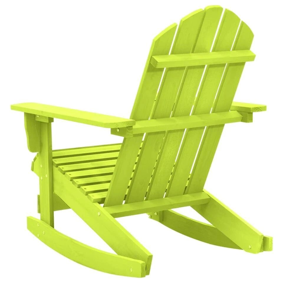 VidaXL - Schommelstoel Adirondack - Groen - Hout 4 VidaXL - Schommelstoel Adirondack - Groen - Hout - Afbeelding 4