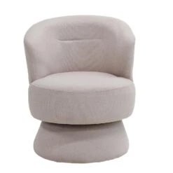 Draaifauteuil Beige Stof - 65x64x79cm - Zithoogte 45cm - Moïse -VIDAXL Winkel 52c18b354c7849d8922c69a53e3a7f2e