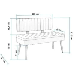 Eetkamerbank Vina - 110x40x82cm - Den/groen -VIDAXL Winkel 5340a23933b945dcaee8d1795f39914c